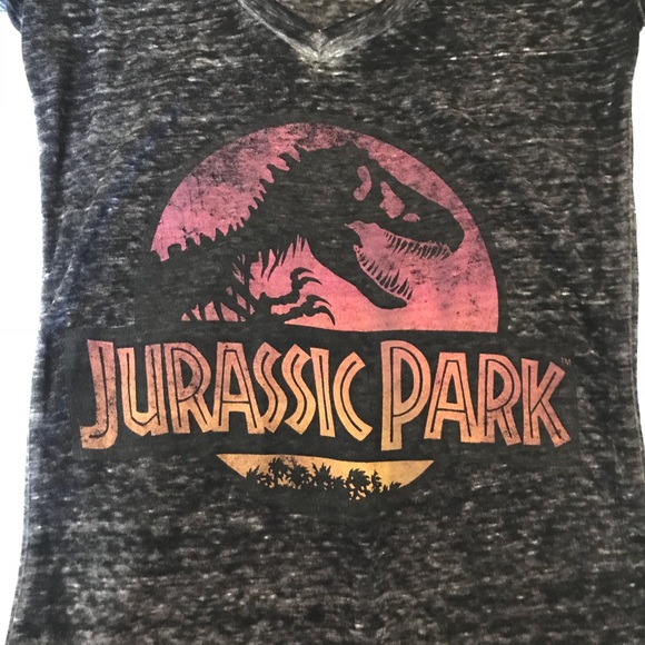Jurassic Park v-neck top - Picture 2 of 5